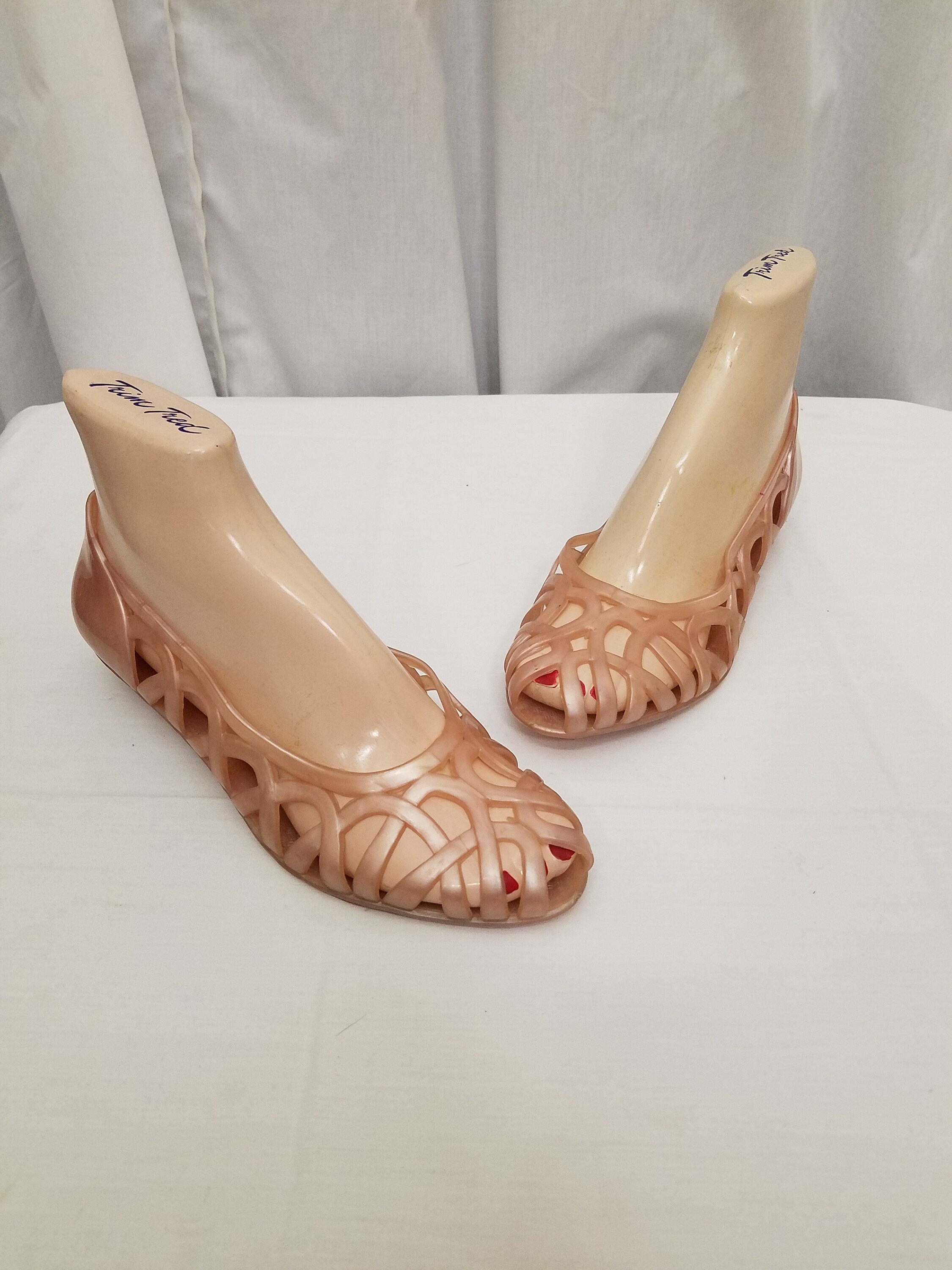 peep toe jelly shoes