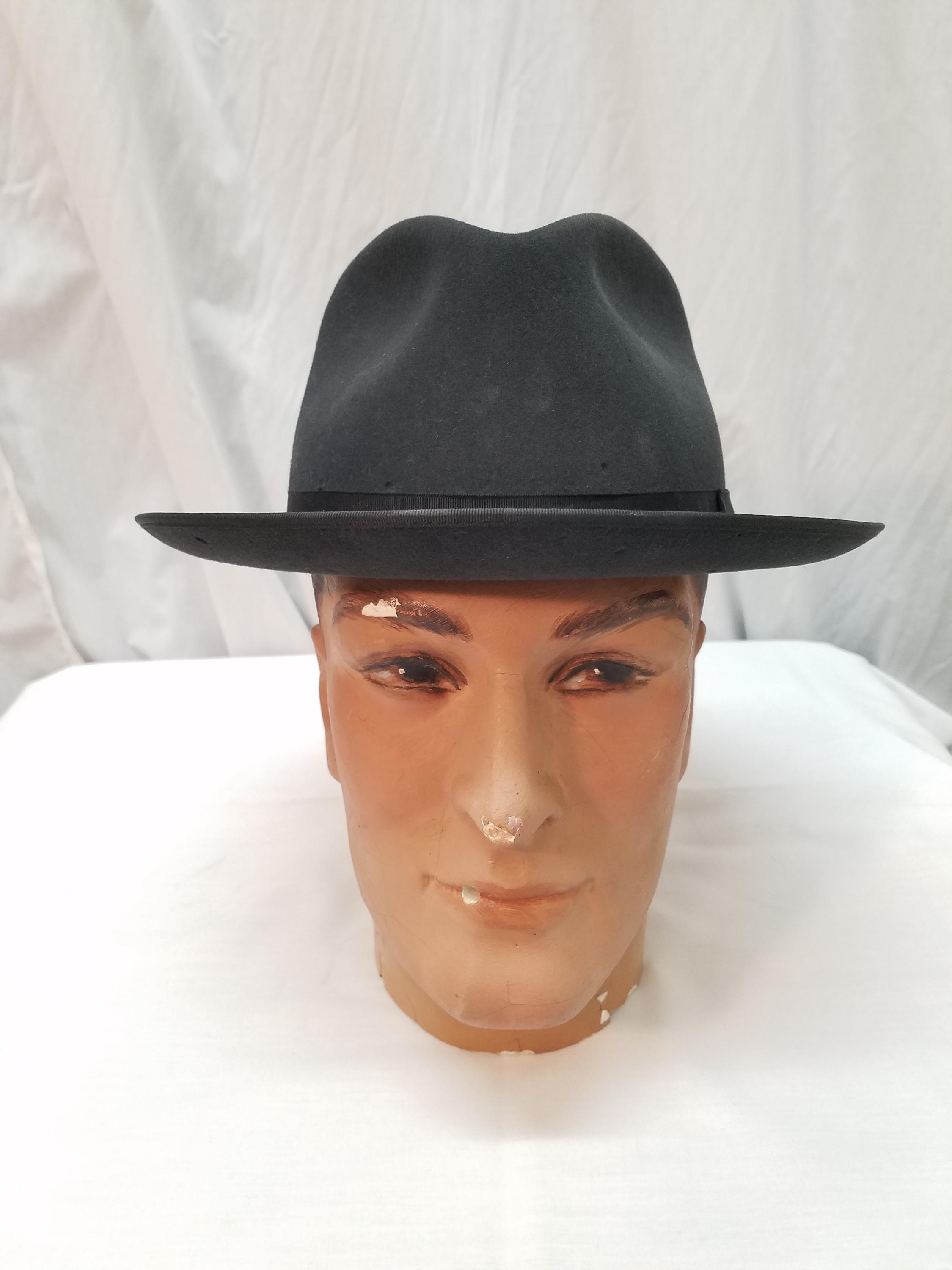 1950s Stetson Royal Stetson Fedora | Black Snap Brim Felt