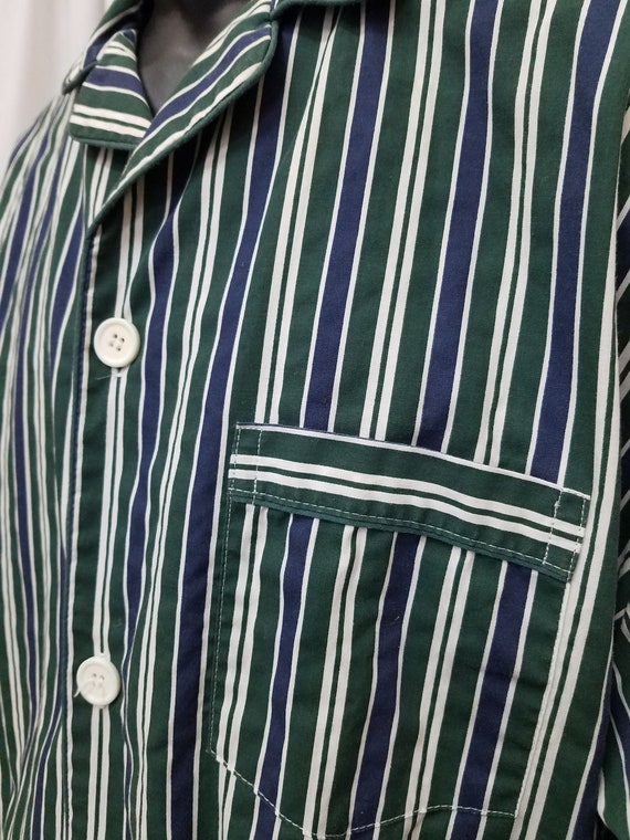 Vintage 1980s 2 Piece NWOT Towncraft Green & Navy Stripe Vintage 1980s 2 Piece NWOT Towncraft Green & Navy Stripe