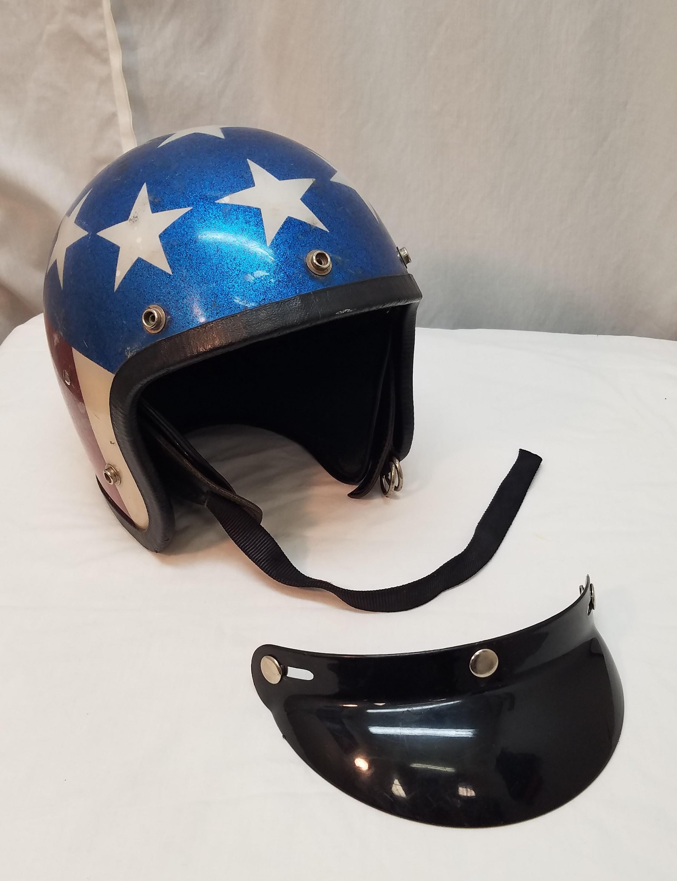 Vintage 1970's Easy Rider Patriotic Red White & Blue W Stars Bars Stripes Metal Flakes Motorcycle Helmet W Removeable Visor Size 7 1/4 - Etsy Vintage 1970's Easy Rider Patriotic Red White & Blue W Stars Bars Stripes Metal Flakes Motorcycle Helmet W Removeable Visor Size 7 1/4 - Etsy