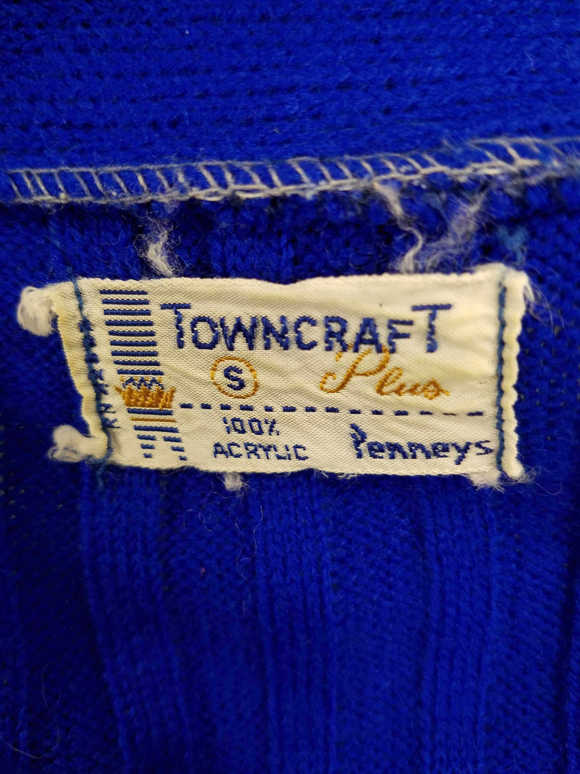 Vintage 1960's Penney's Towncraft Bright Blue Pullover Short