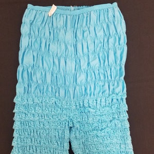 Vintage 1950&#39;s Sky Blue Bloomers by Malco Modes San Francisco w Lace Accents, Pantaloons, Underclothes Shorts Lingerie, Pettipants