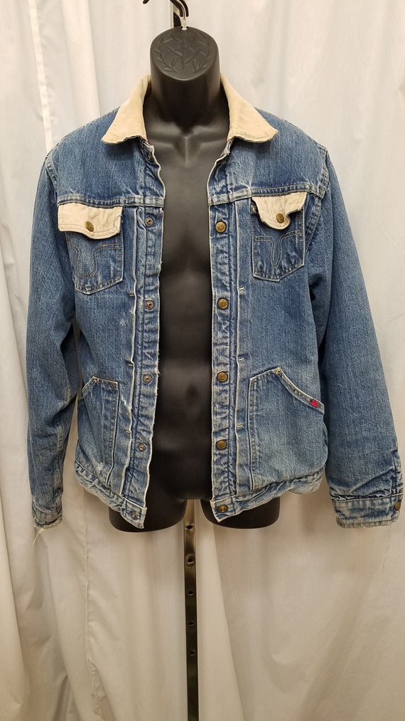 Vintage 1950's Big Smith Medium Wash Embroidered Denim Vintage 1950's Big Smith Medium Wash Embroidered Denim