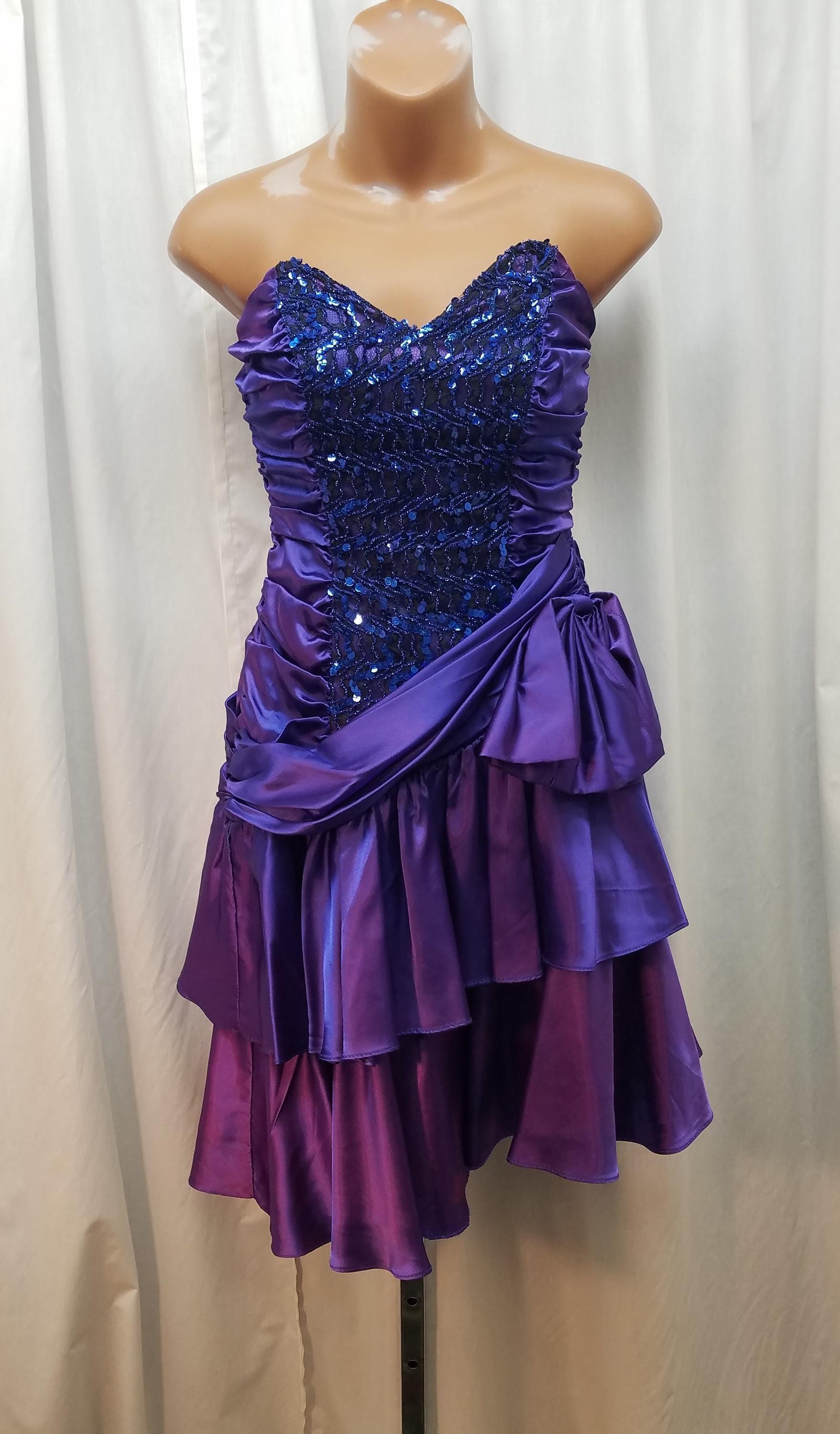 sachin and babi light blue dress Zapaka Women Sparkly Purple Long Sleeves Homecoming Dress with Stars V-Neck Party Dress, Purple / US6