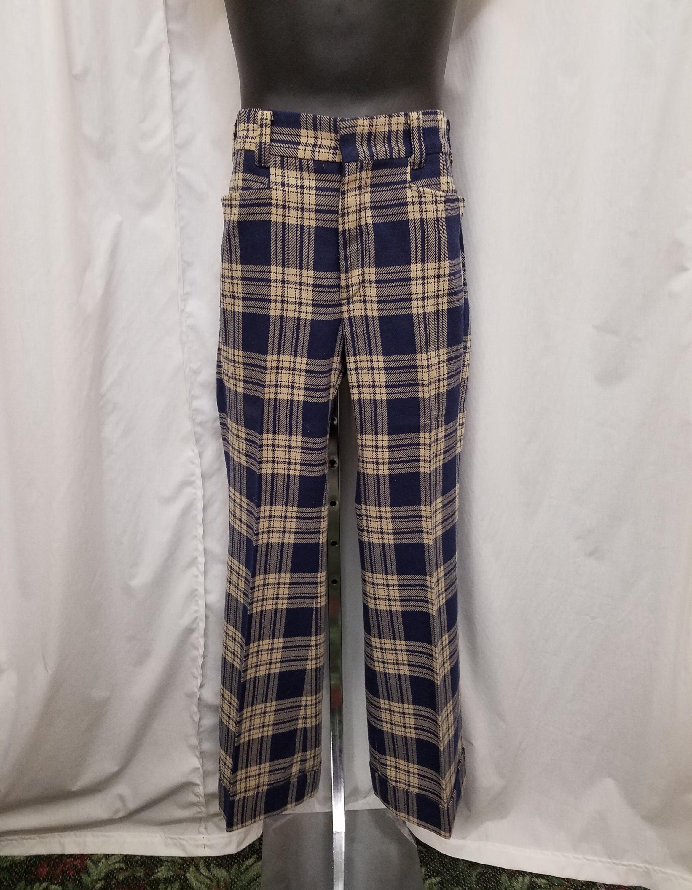 パンツ Lee plaid cotton 2tuck trousers pants Lee Plaid Pants - Etsy
