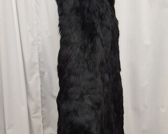 Vtg 80's Somerset Furs Los Angeles Natural Black Rabbit Fur Vtg 80's Somerset Furs Los Angeles Natural Black Rabbit Fur