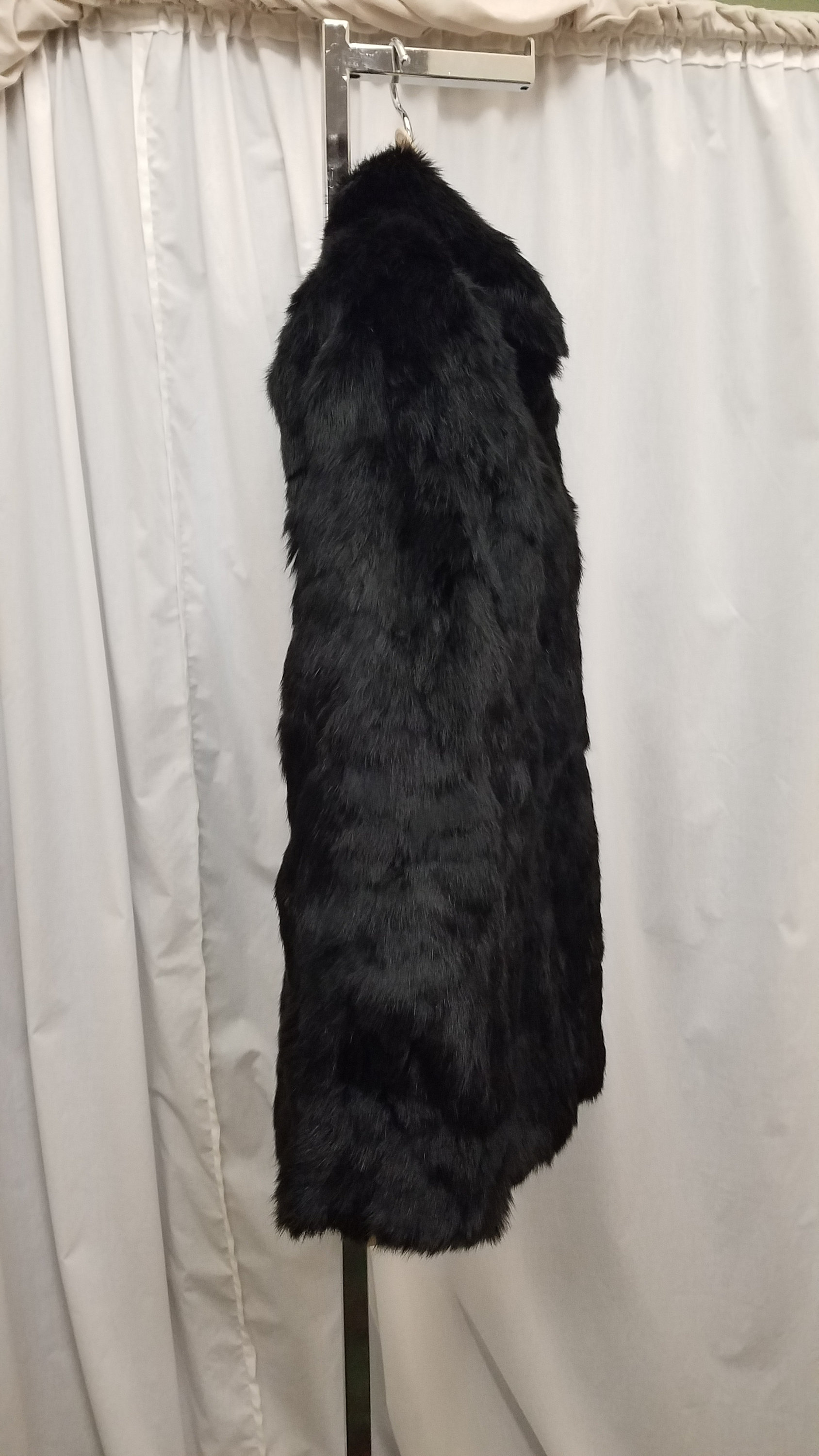 Vtg 80's Somerset Furs Los Angeles Natural Black Rabbit Fur Vtg 80's Somerset Furs Los Angeles Natural Black Rabbit Fur