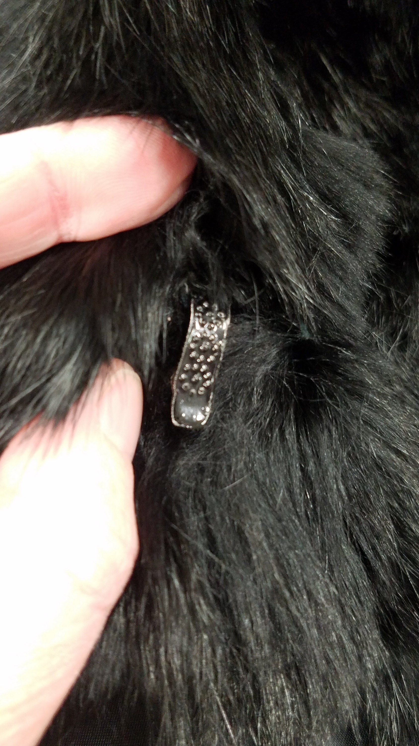 Vtg 80's Somerset Furs Los Angeles Natural Black Rabbit Fur