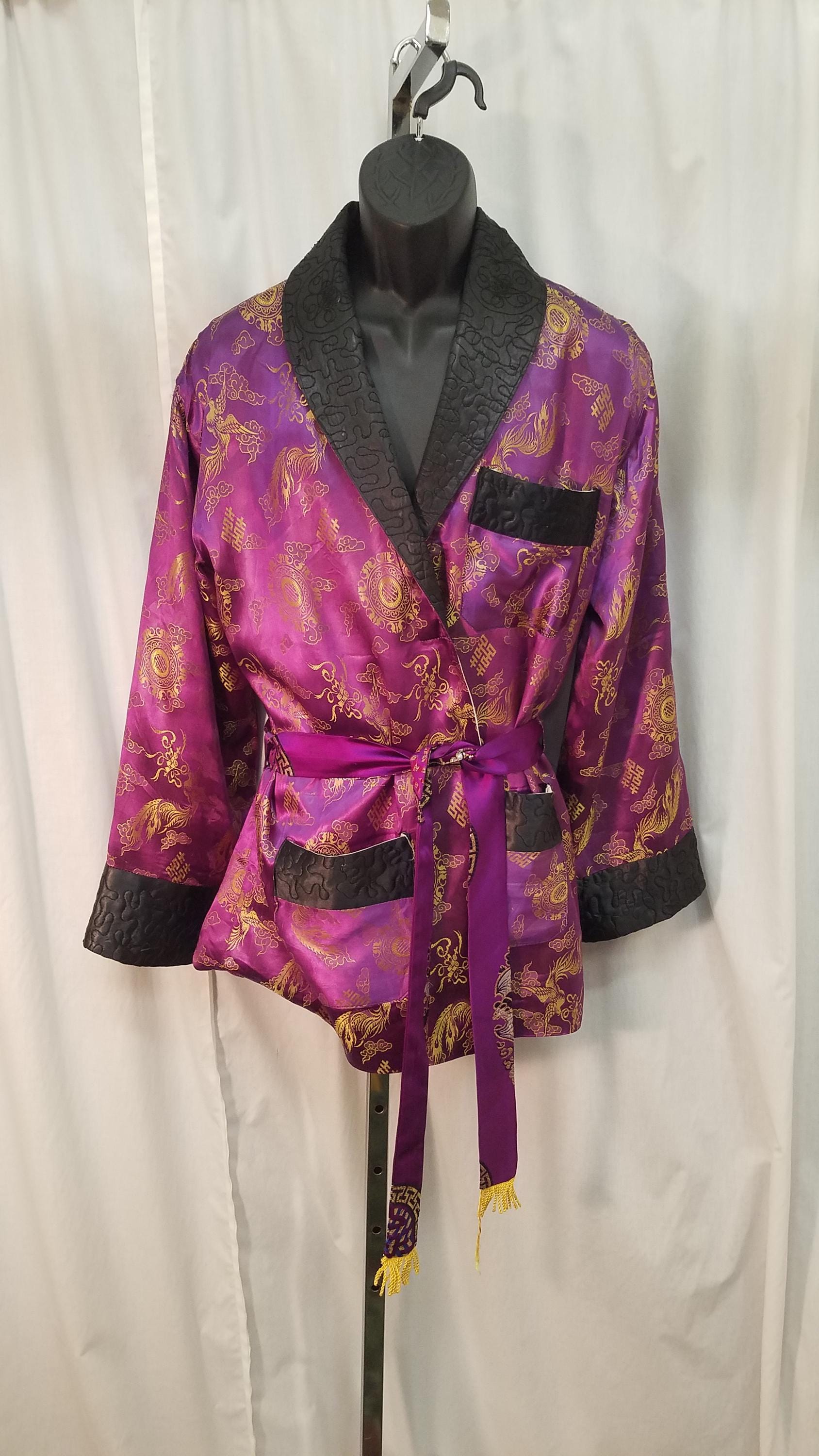 Vintage Silk Smoking Jacket - Etsy