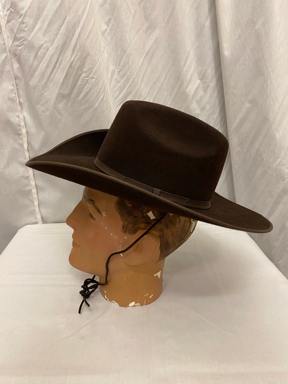 Vtg 1970s Bailey Dark Brown Beaver XXXXX Rancher Cowboy Western 7 Hat W Adjustable Chin Strap Original Box Etsy Canada