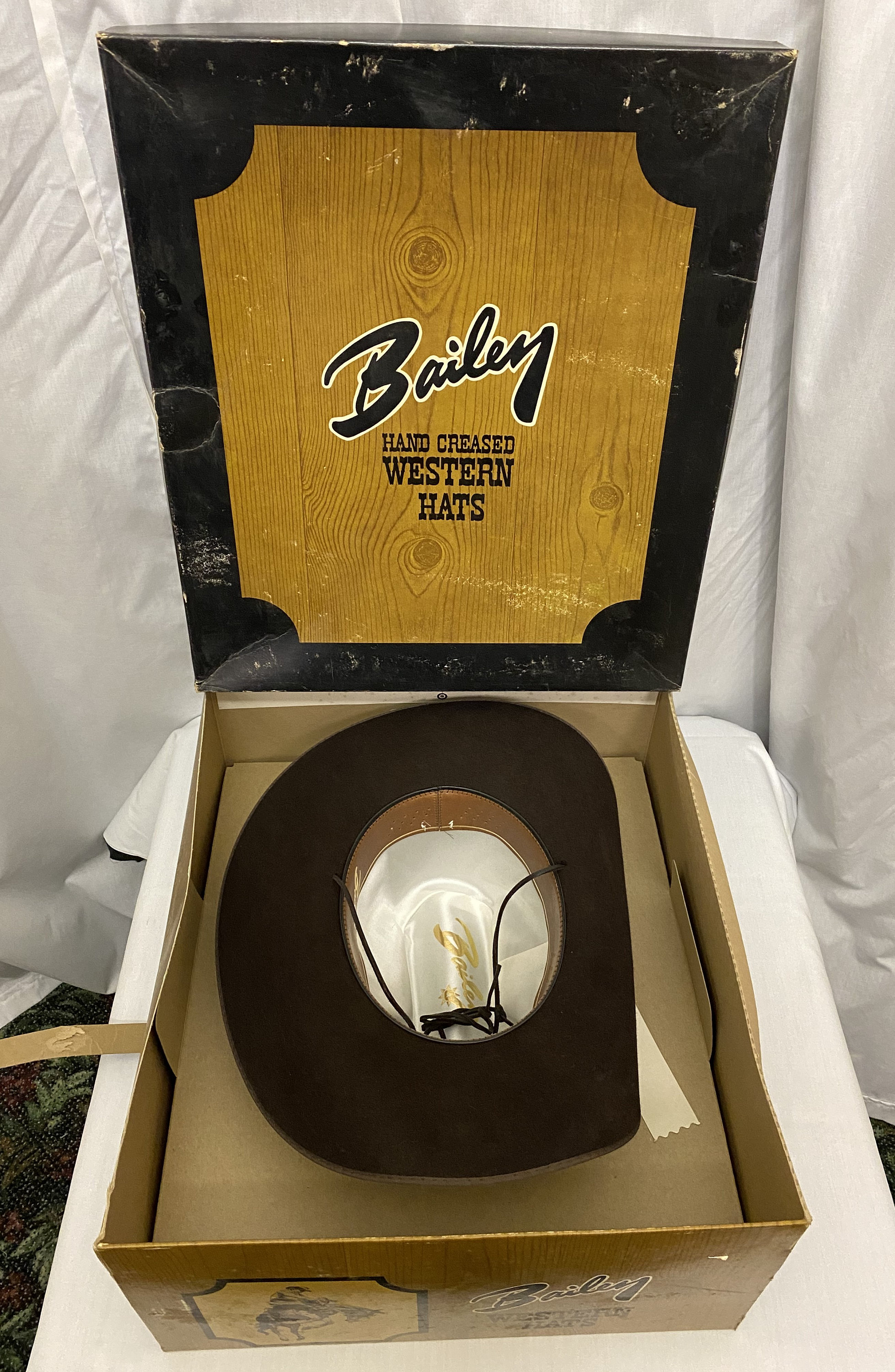 Vtg 1970s Bailey Dark Brown Beaver XXXXX Rancher Cowboy 