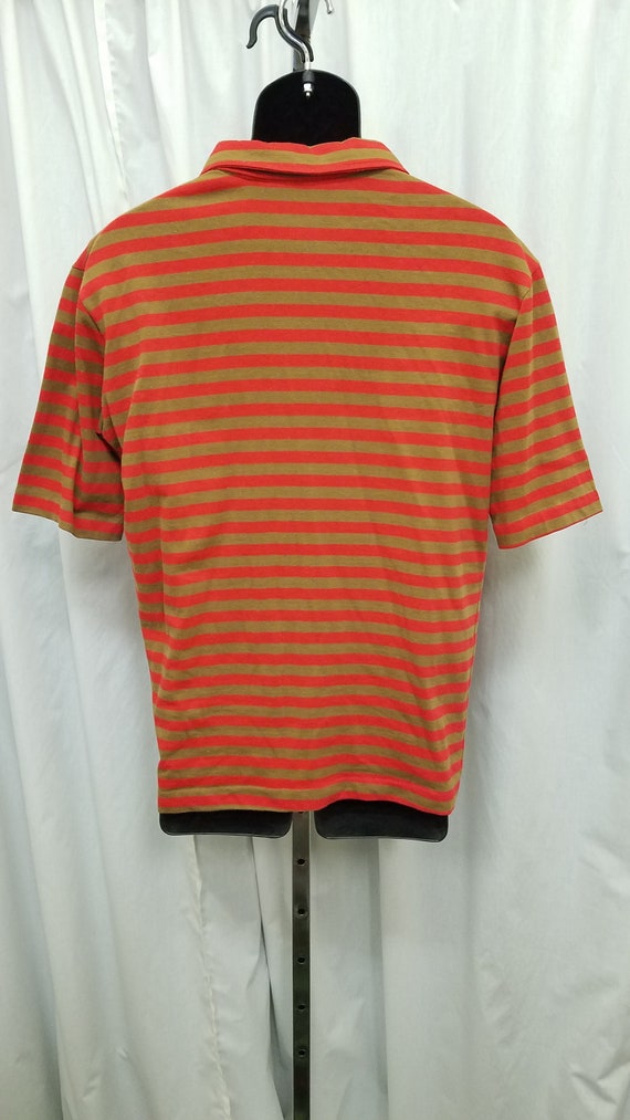Vintage 1970's Jantzen Orange and Brown Striped C… - image 3