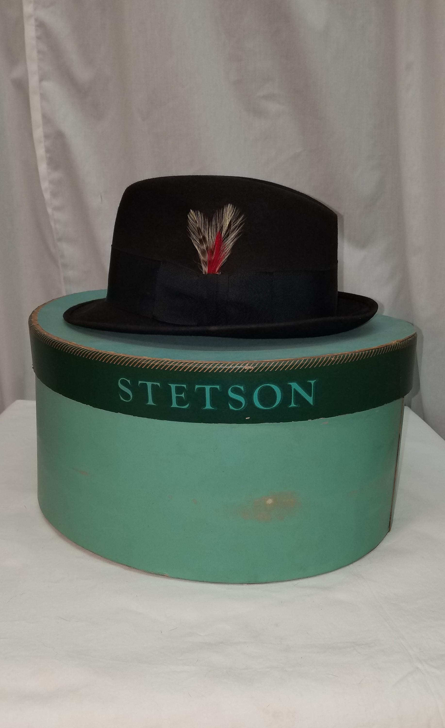 1950s Stetson Royal Stetson Fedora | Black Snap Brim Felt Fedora