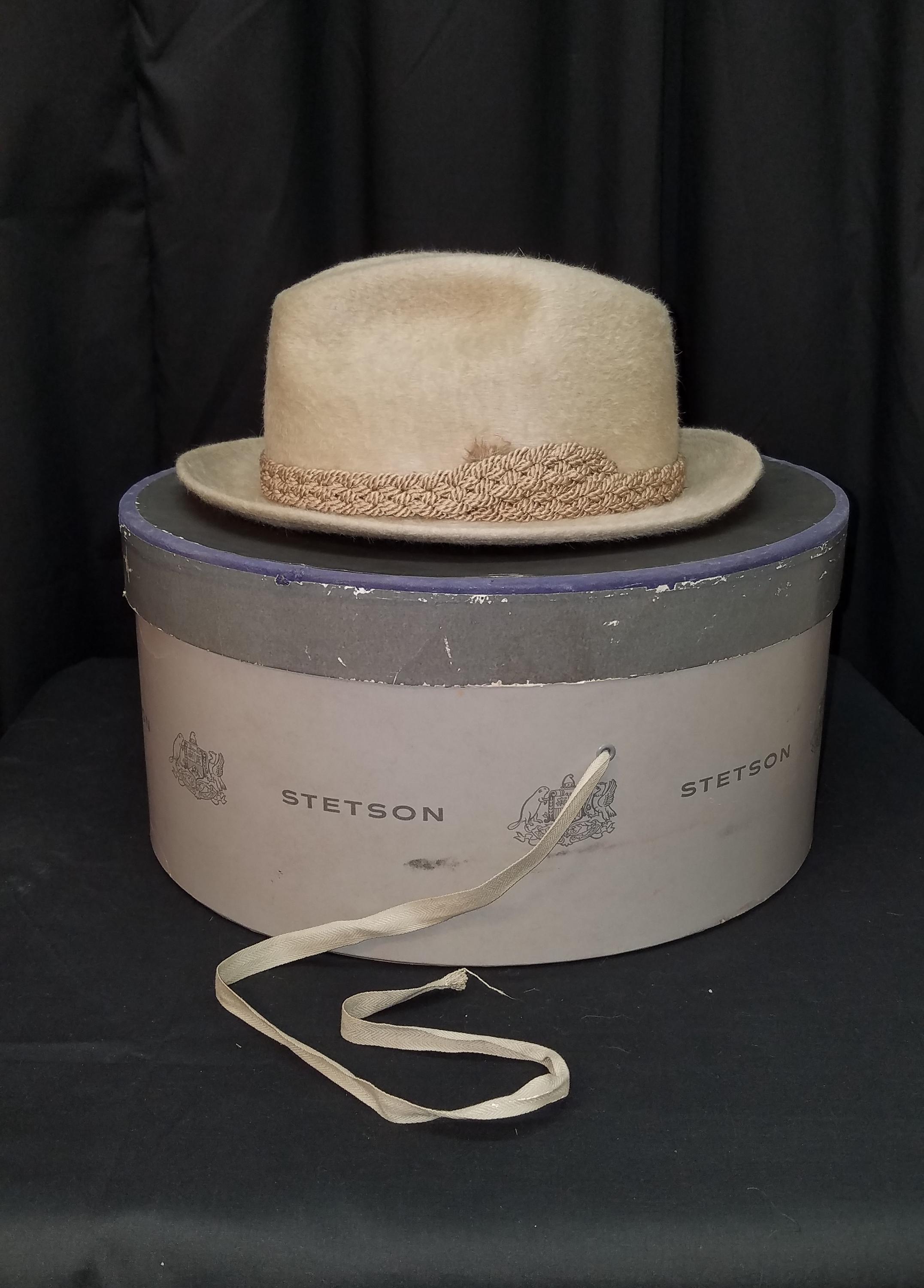 Vtg 1950's Stetson Silken Touch Taupe 3X Long Hair Beaver Fedora