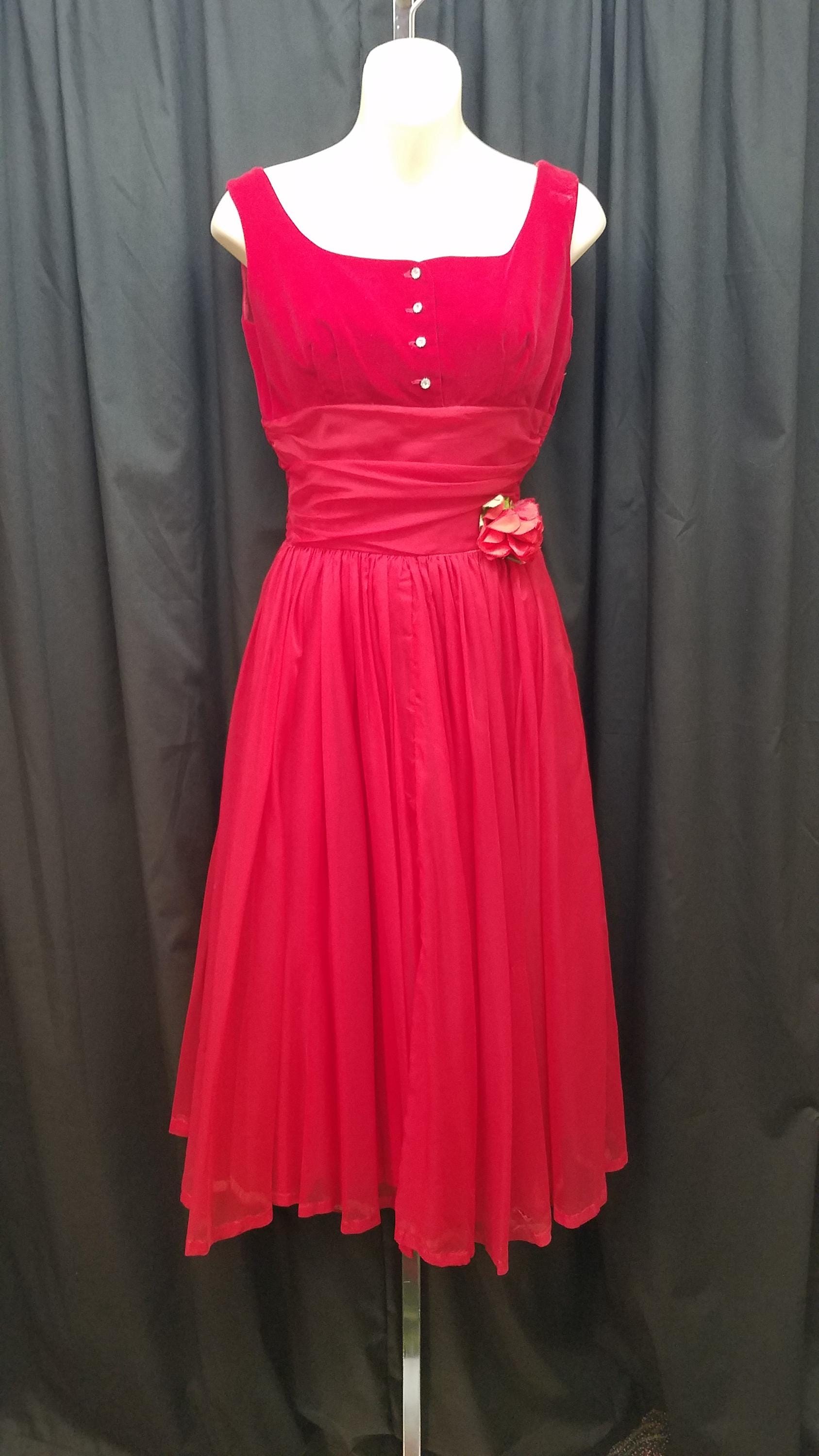 Chiffon Velvet Dress