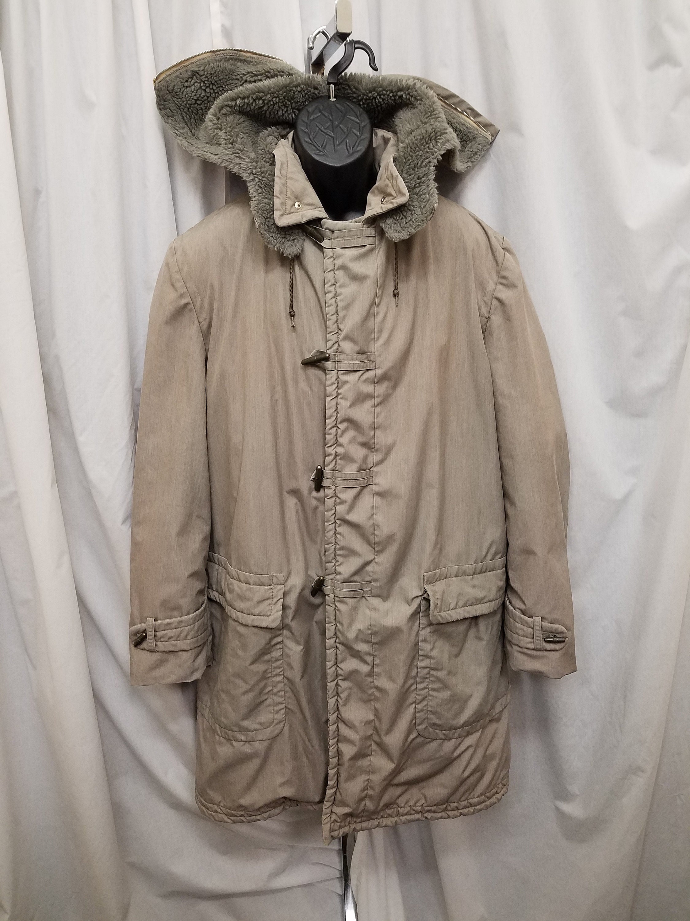 ジャケット・アウター 70s McGregor Gray Wool Stadium Jacket Vintage 50s Mcgregor Gray Nordic Stadium Coat Parka Mens 40