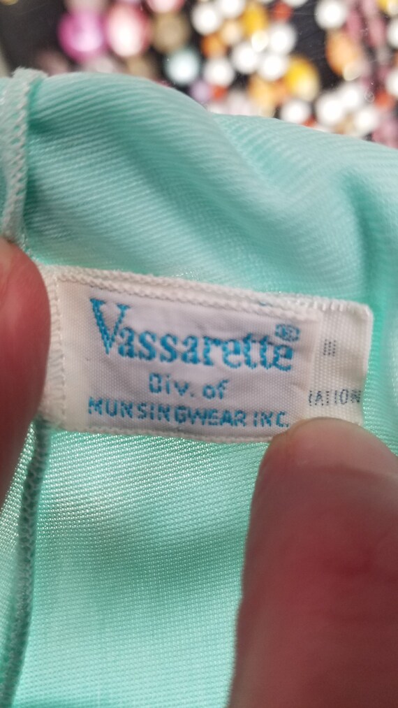 Vintage 1970s Vassarette Munsingwear Light Blue N… - image 4