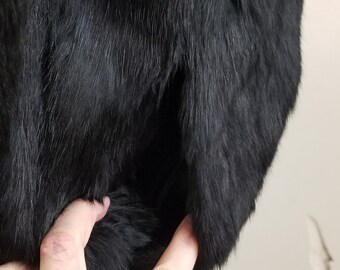 Vtg 80's Somerset Furs Los Angeles Natural Black Rabbit Fur Vtg 80's Somerset Furs Los Angeles Natural Black Rabbit Fur
