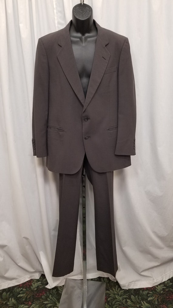 Vintage 80s Pierre Cardin Retro Gray Silky Woven 2