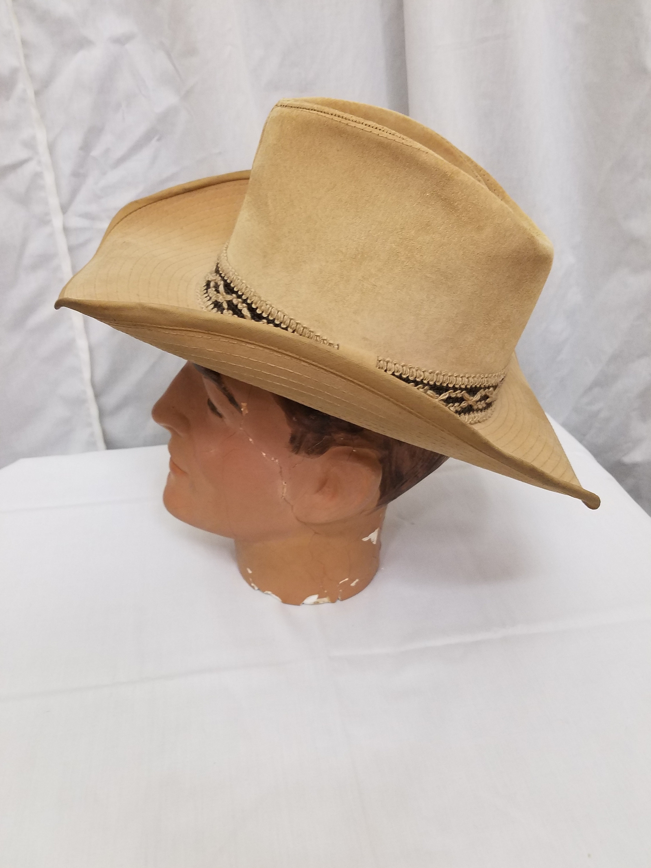 Vintage 1950's Resistol Ranch Hand Tan Suede Cowboy Hat 7 1 Vintage 1950's Resistol Ranch Hand Tan Suede Cowboy Hat 7 1