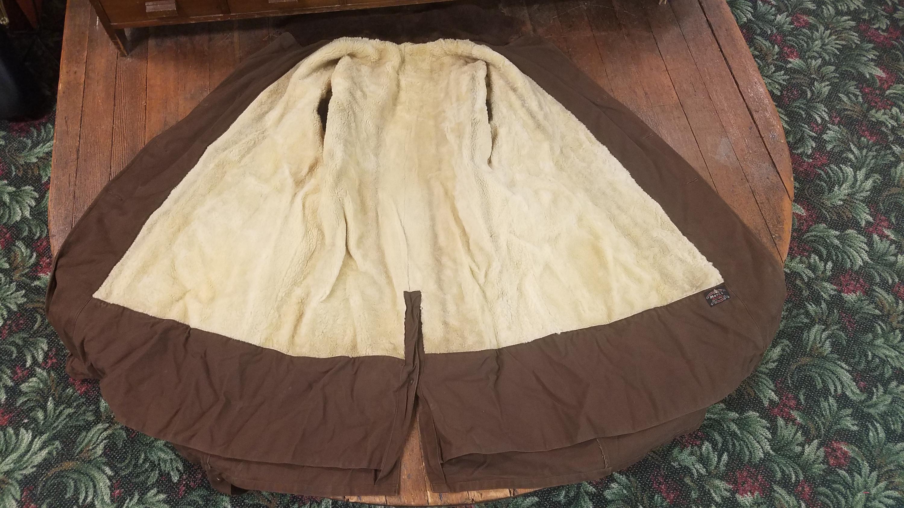 Vintage 1940s U.S. Military Mackinaw WW2 Double Breasted Shearling