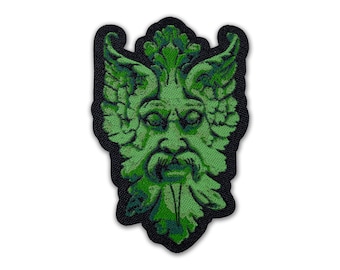 Green Man Woven patch
