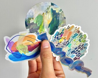 Abstract Sticker Pack 1: Original Art Unique Waterproof Vinyl Stickers