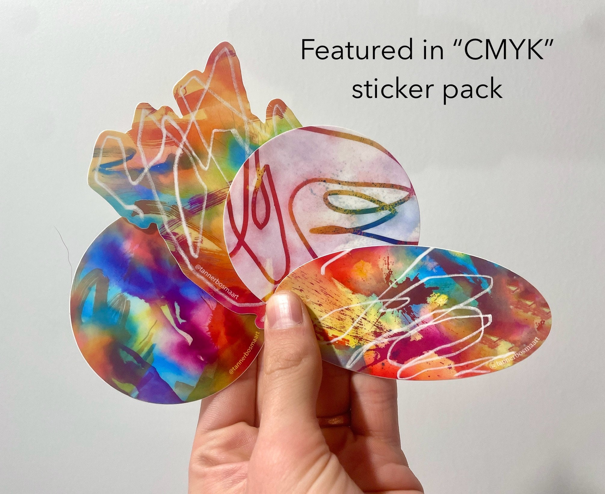 Abstract Circle Colorful Sticker “hidden in Plain Sight” - Etsy