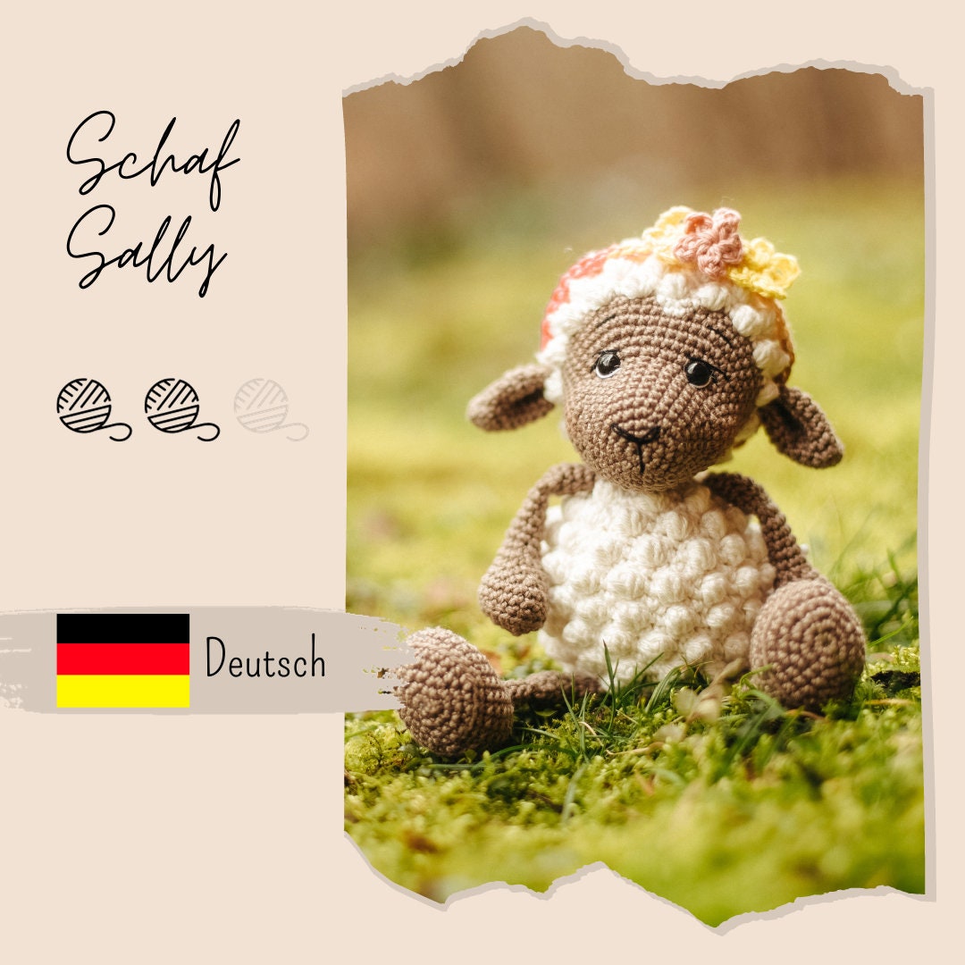 Sheep Sally Crochet Pattern German 