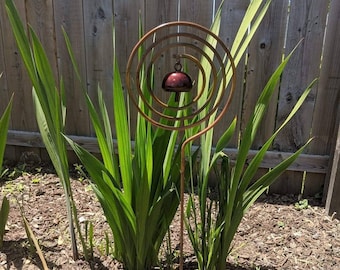 Circle Tinker Bell Garden Stake | Rain Gauge | Garden Decor | Yard Art | Metal Art | Patio Art | Outdoor Art | Home Decor | Gardening | Yard