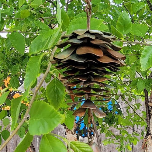 Pine Cone With Bell Ornament Gifts for Mom Garden Decor Etsy