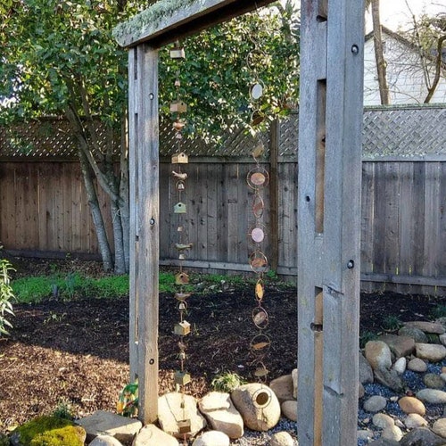 Watering Can Rain Chain Garden Ornament Gardening Art Patio Etsy