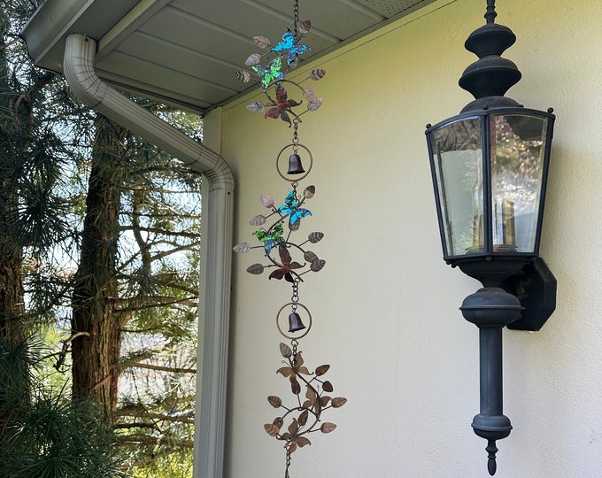 Butterflies on Branches Multi Hanging Ornament Gifts for Mom | Garden Decor | Yard Art | Patio Decor | Gardening Gifts | Wind Chimes | Decor