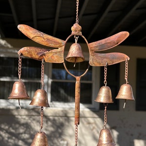 Dragonfly with Bells Wind Chime, Wind Chimes, Garden Decoration, Gardening Gifts, customer-gift-ornament, Decorative Hanging Garden Decore