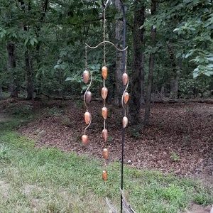 Triple Bell Spiral Wind Chime, Wind Chimes, Rustic Wind Chimes, Gardening Gift, Garden Decoration, Garden Art, Gardener Gift, Gardening