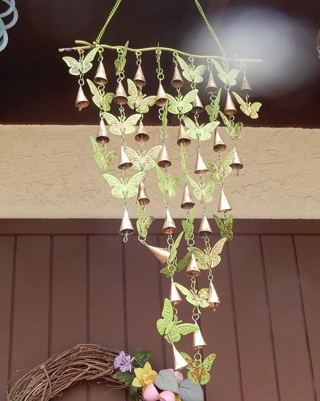 Shimmering Bells With Butterflies Wind Chimes, Tree Decor, Garden