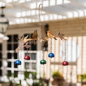 Birds w/Bells Multicolor Wind Chime - Happy Gardens
