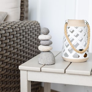 5-Stone Cairn Garden Statue, offices-gift desk, stoneful, boo kshelf, mother memorialgifted, deskdecorer, gift-for-gardening-mom, gard en