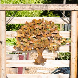 Elegant 24" Butterfly Tree Wall Art - Metal Butterfly Decor for Nursery, Living Room, or Outdoor Wall Decor, Whimsical Nature Wall Hanging