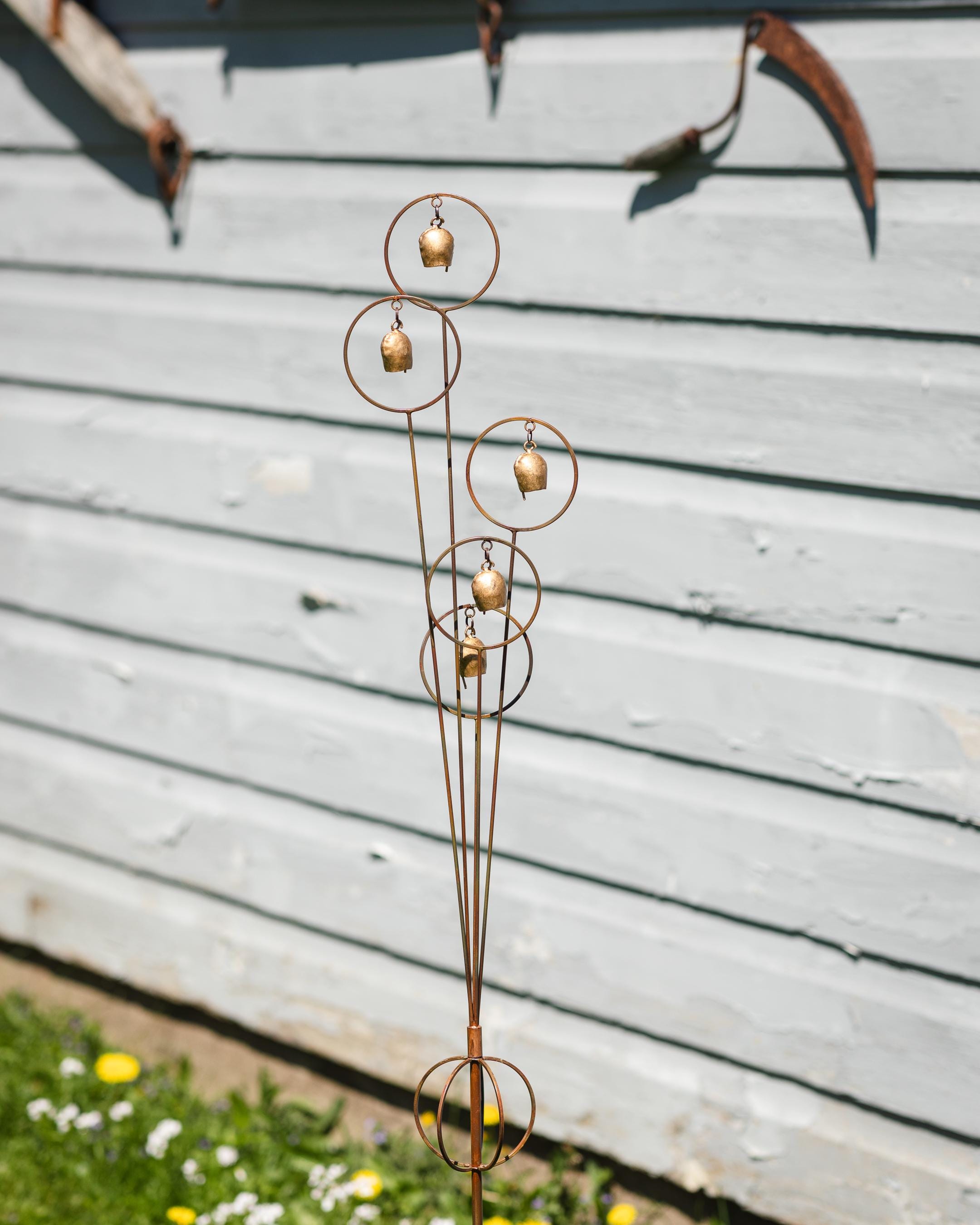 Bells Garden Stake - Happy Gardens | Garden Stakes | Gardening Decor | Gardening Gifts | Yard Art | Yard Decor | Outdoor Decor | Metal Art