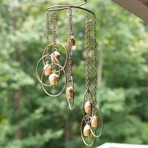 Circle with Bells Spiral Mobile | garde ner | house-warm-giftful | decorh ome | giftbo ho | mothersday fully | decoreful | ho usewarming