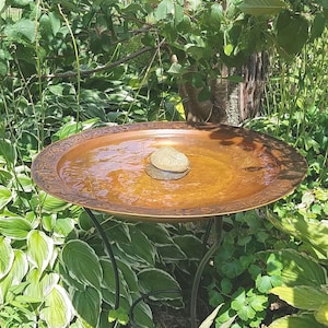 Two Tier Bird Bath, High-quality Steel, Birdbath Decor, Bird Watcher Gift, Bird Lover Gift, Garden Decor, Gift for Home, Gardener Gift Idea image 3