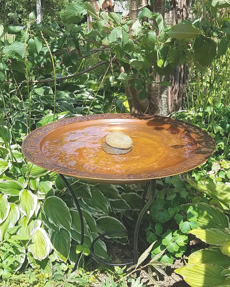 Two Tier Bird Bath, High-quality Steel, Birdbath Decor, Bird Watcher Gift, Bird Lover Gift, Garden Decor, Gift for Home, Gardener Gift Idea image 3