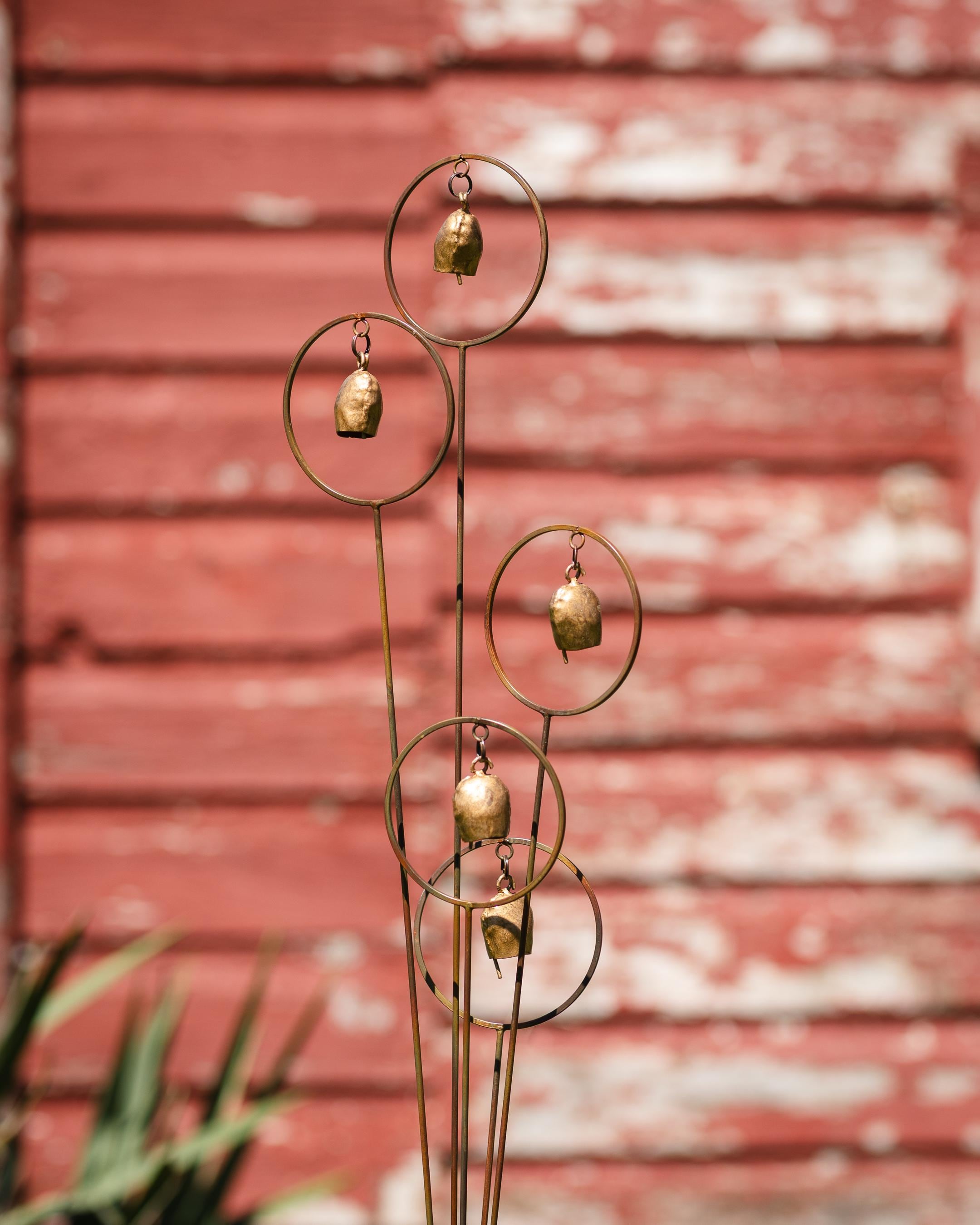 Bells Garden Stake - Happy Gardens | Garden Stakes | Gardening Decor | Gardening Gifts | Yard Art | Yard Decor | Outdoor Decor | Metal Art
