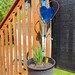Blue Heart Disc Garden Stake, Plant Stake, Garden Decor, Landscape Stake, Plant Decor, Gardening Tools, Gardener Gift, Gift for Mom, Garden