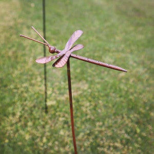 Dragonfly Garden Stake, Dragonfly Silhouette, Summer Yard Stake, Planter Gift, Gift for Mom, Landscape Decor, Gardener Gift, Yard Art Decor