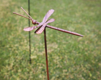 Dragonfly Garden Stake, Dragonfly Silhouette, Summer Yard Stake, Planter Gift, Gift for Mom, Landscape Decor, Gardener Gift, Yard Art Decor