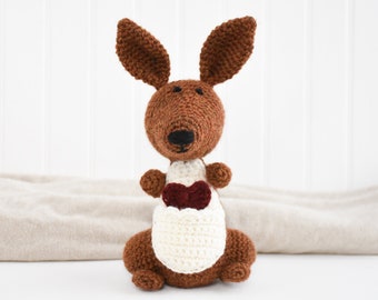 Keira Kangaroo Crochet Pattern: Valentine Amigurumi (PDF Pattern)