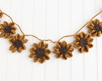 Crochet Garland Pattern, Sunflower Garland Crochet Pattern, Flower Garland Pattern, Sunflower Crochet Pattern, Crochet Bunting Pattern