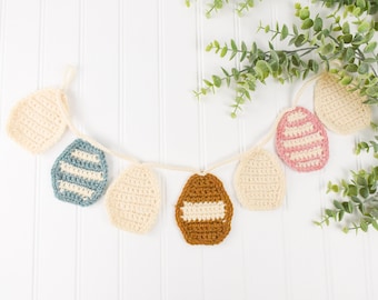 Crochet Garland Pattern, Easter Egg Garland Crochet Pattern, Crochet Easter Garland Pattern, Spring Crochet Pattern, Easter Crochet